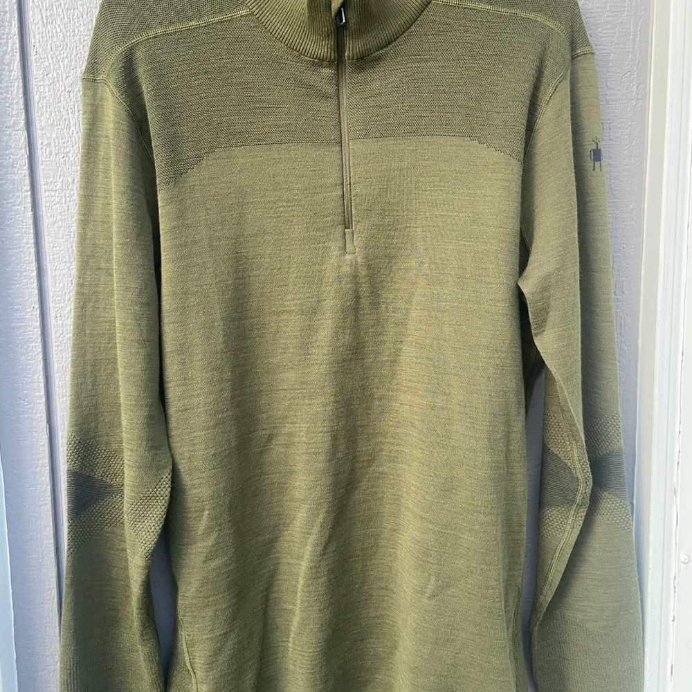 Smartwool Men's 1/4 Zip-Up Intraknit Merino Wool Sweater - size Large